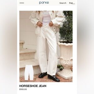 Parke - Horseshoe Jean White